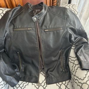 Vintage Guess Faux Leather Biker/RacerJacket